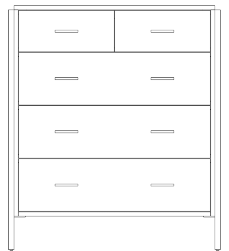 Piper 4Drawer / Top Drawer Split Chest by Canal Dover Furniture