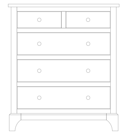 Darby 5-Drawer Top Drawer Split Chest